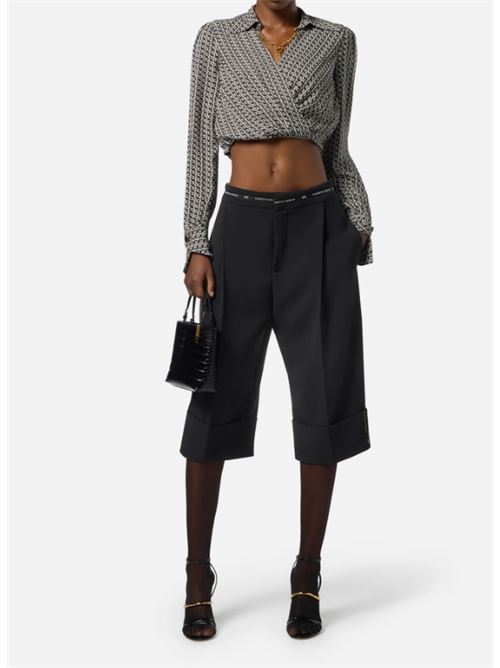 BERMUDA SHORTS WITH LOGO TAPE ELISABETTA FRANCHI | PA11656E2110 Nero